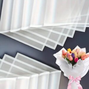 Veekindel lillepaber 58×58 cm — valge, vastupidav ja ideaalne kimpude pakkimiseks